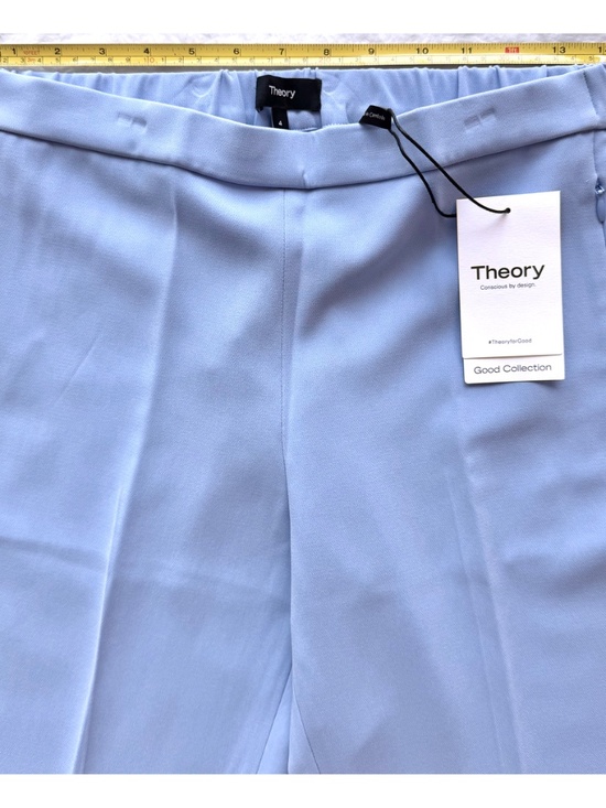 THEORY NWT DEMITRIA GROTTO ADMIRAL CREPE FLARE PANTS. SIZE 4 - Picture 7 of 10